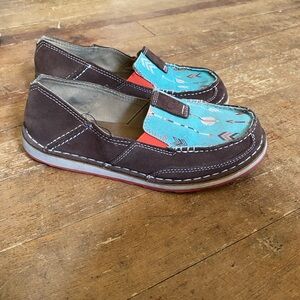 Ariat womens Moccasins in Brown and Teal